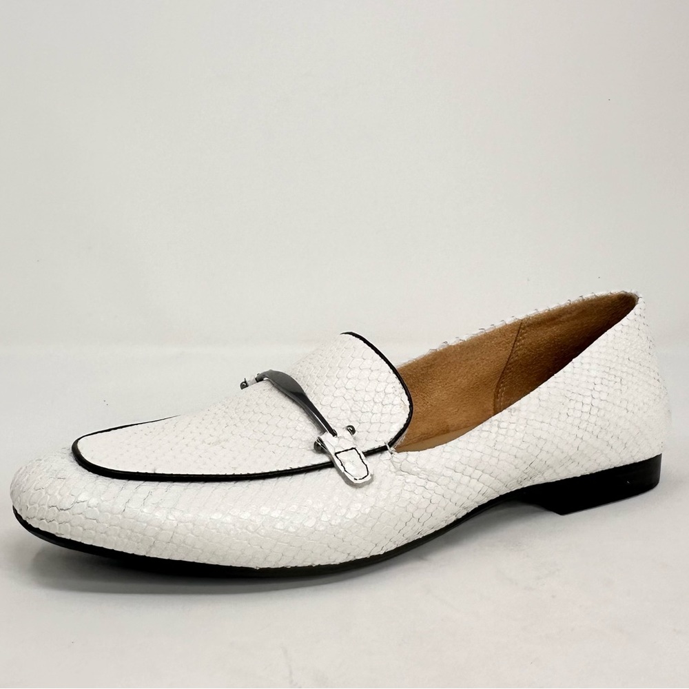 Naturalizer Womens EMILINE Leather Loafers White Snake - Picture 2 of 15